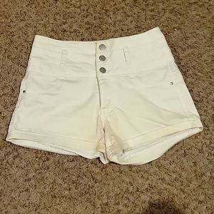 High waisted white shorts size 2